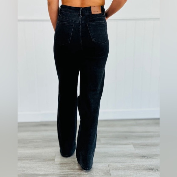 NWT Judy Blue 90's Rigid Magic Straight Leg Jeans - Black Size 15 - Picture 2 of 10